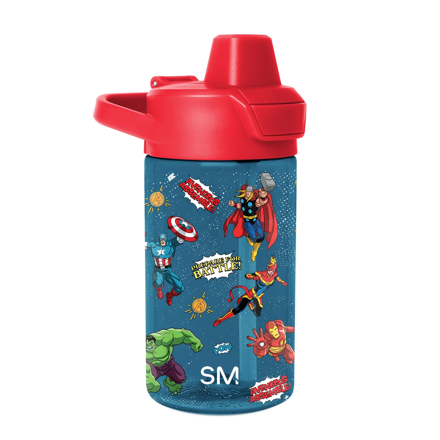 Summit Kids Plastic Water Bottle with Simple Flip Straw Lid