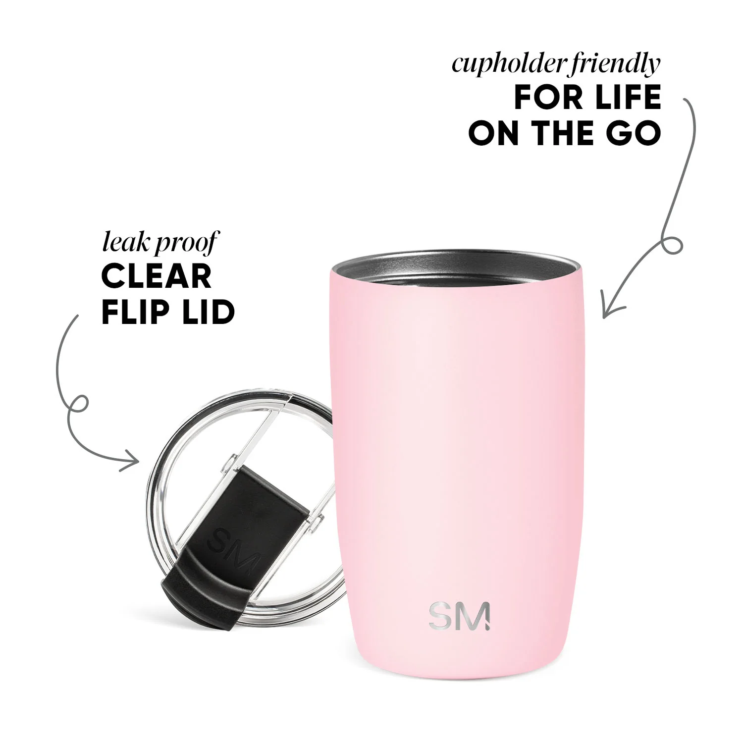 Voyager Tumbler with Clear Flip Lid & Straw - Image 2