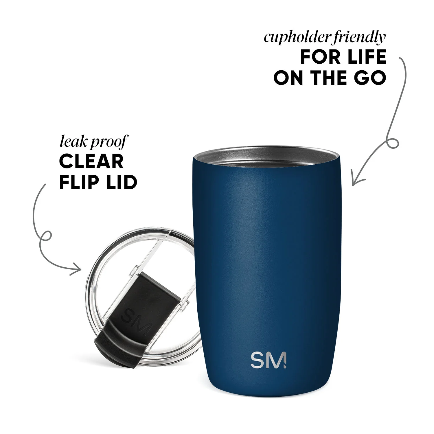 Voyager Tumbler with Clear Flip Lid & Straw - Image 2